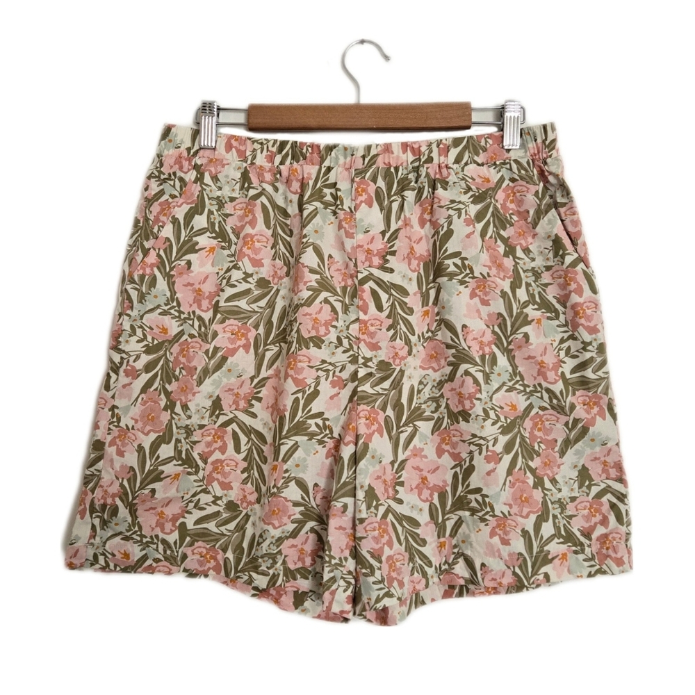 Joie Pink Floral Cotton Shorts